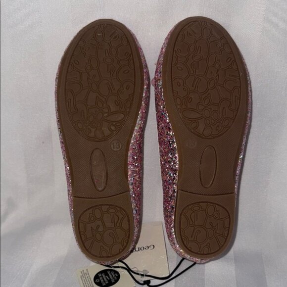 George Sparkling Pink Ballet Flats Kids Girls Size 13 - Picture 6 of 9